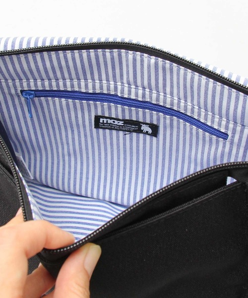 moz（モズ）の「メランジコンビ フラップトップ ミニショルダーバッグ リフレクトチャーム付き（ショルダーバッグ・レディース・ブラック/グレー/グレー系その他・FREE）」の18枚目の写真