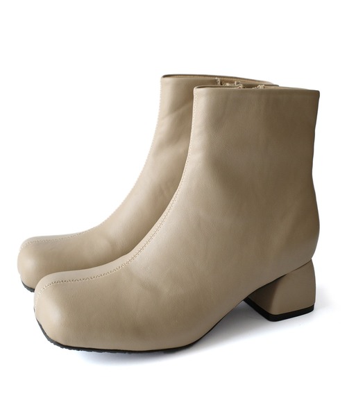 AmiAmi（アミアミ）の「【2025秋冬再販】ワイドスクエアトゥブーツ ショートブーツ（ブーツ・レディース・ベージュ/ブラック/キャメル/グレイッシュベージュ/アイボリー/ダークカーキ/ブラウン・L/LL/M/S/3L）」の11枚目の写真