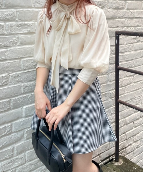 one after another NICE CLAUP（ワンアフターアナザーナイスクラップ）の「フレアミニサーキュラースカート（スカート・レディース・ブラック/ブラック系その他/グレー系その他/ブラウン系その他/チャコールグレー・FREE）」の2枚目の写真