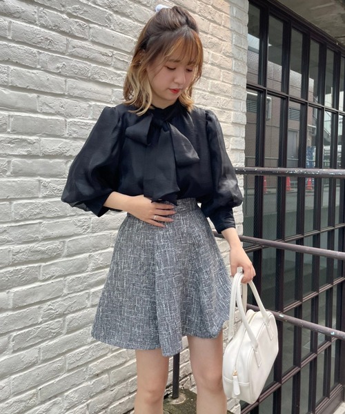 one after another NICE CLAUP（ワンアフターアナザーナイスクラップ）の「フレアミニサーキュラースカート（スカート・レディース・ブラック/ブラック系その他/グレー系その他/ブラウン系その他/チャコールグレー・FREE）」の17枚目の写真