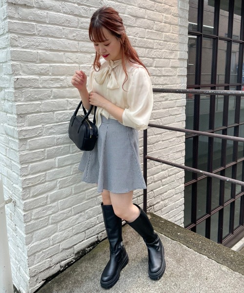 one after another NICE CLAUP（ワンアフターアナザーナイスクラップ）の「フレアミニサーキュラースカート（スカート・レディース・ブラック/ブラック系その他/グレー系その他/ブラウン系その他/チャコールグレー・FREE）」の13枚目の写真