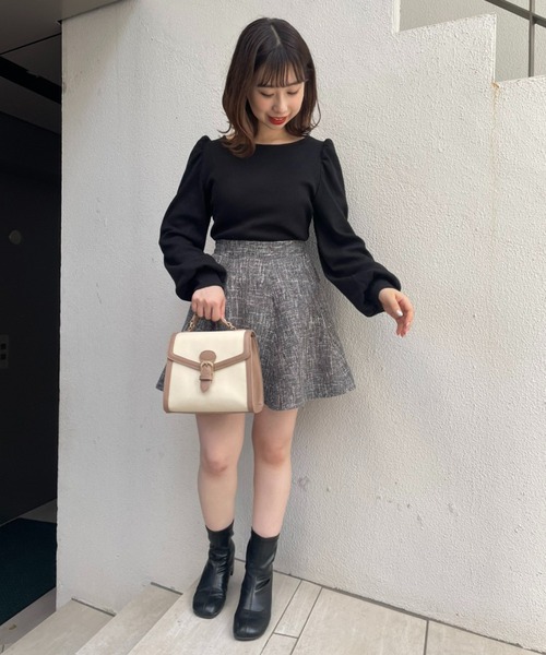 one after another NICE CLAUP（ワンアフターアナザーナイスクラップ）の「フレアミニサーキュラースカート（スカート・レディース・ブラック/ブラック系その他/グレー系その他/ブラウン系その他/チャコールグレー・FREE）」の20枚目の写真