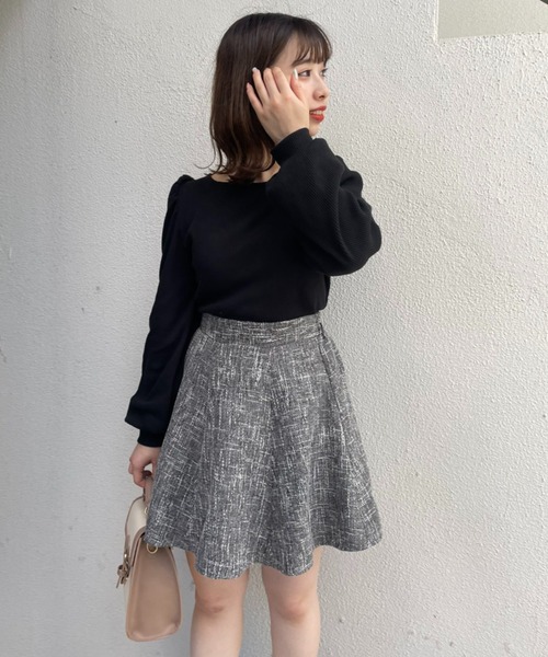 one after another NICE CLAUP（ワンアフターアナザーナイスクラップ）の「フレアミニサーキュラースカート（スカート・レディース・ブラック/ブラック系その他/グレー系その他/ブラウン系その他/チャコールグレー・FREE）」の18枚目の写真