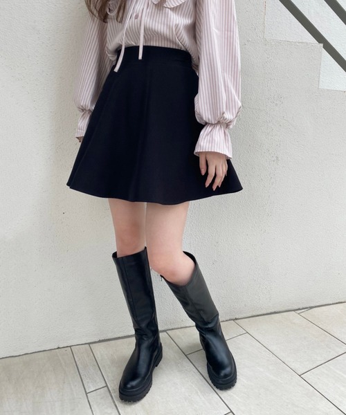 one after another NICE CLAUP（ワンアフターアナザーナイスクラップ）の「フレアミニサーキュラースカート（スカート・レディース・ブラック/ブラック系その他/グレー系その他/ブラウン系その他/チャコールグレー・FREE）」の9枚目の写真