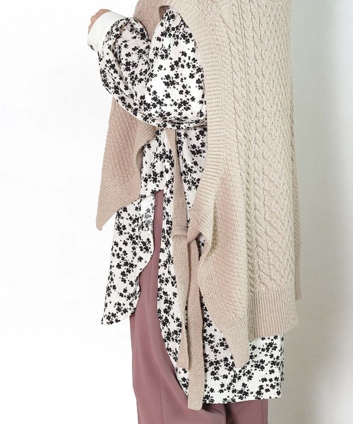 Crisp（クリスプ）の「ケーブルニットベスト（ベスト・レディース・ベージュ/ブラウン・FREE）」の21枚目の写真