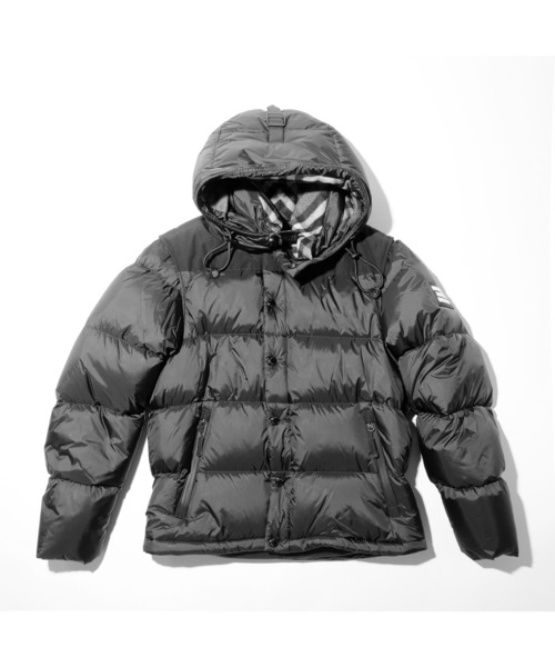 BURBERRY(バーバリー)の「BURBERRY Detachable FOODIE PUPPER COAT デタッチャブルスリーブ フーデッド パファージャケット ダウン(ダウンジャケット/コート・メンズ・ブラック・LARGE)」の5枚目の写真