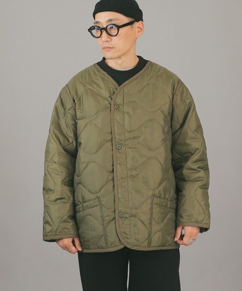 HOUSTON（ヒューストン）の「HOUSTON ヒューストン 50909 M-65フィールドジャケット THINSULATE（シンサレート）ライナー（ノーカラージャケット・メンズ・ブラック/オリーブ・S/M/XL/L）」の7枚目の写真