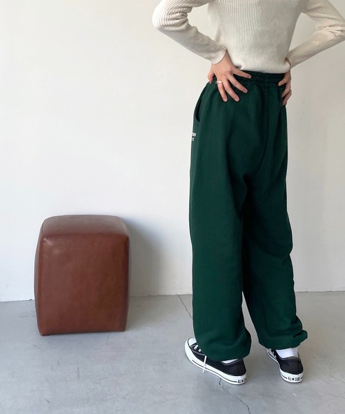 CANAL JEAN（キャナルジーン）の「via j(ヴィアジェイ) "WESTERN"ロゴ刺繍スウェットパンツ（スウェットパンツ・レディース・ライトグレー/ブラック/グレー/グリーン・ONE SIZE）」の18枚目の写真