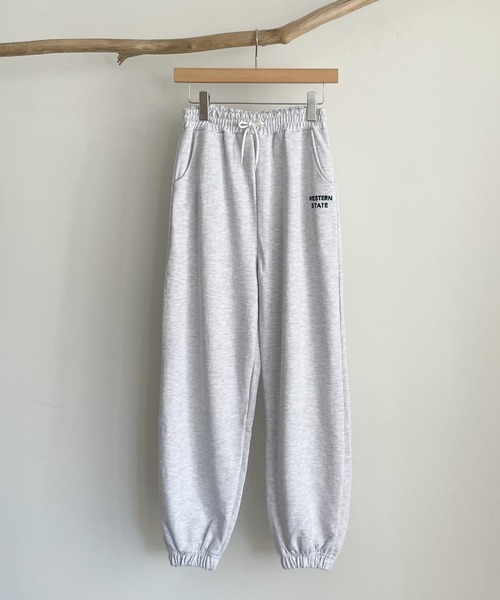 CANAL JEAN（キャナルジーン）の「via j(ヴィアジェイ) "WESTERN"ロゴ刺繍スウェットパンツ（スウェットパンツ・レディース・ライトグレー/ブラック/グレー/グリーン・ONE SIZE）」の20枚目の写真