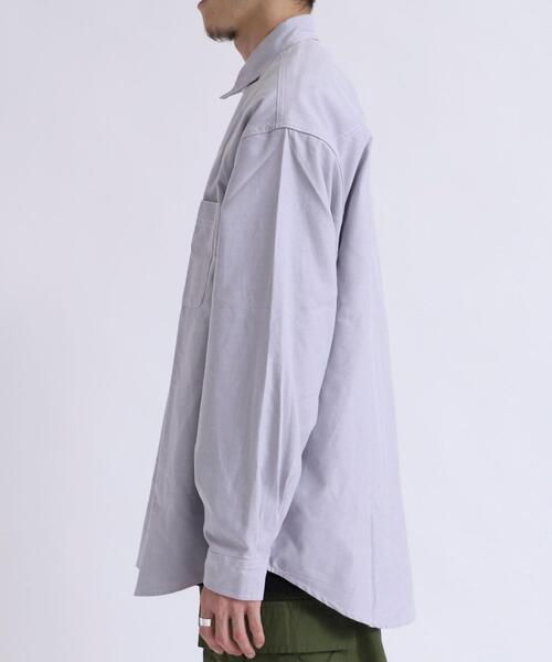 coen（コーエン）の「シャンブレーワークシャツ（シャツ/ブラウス・メンズ・ネイビー/グレー・L/XL/M/S）」の19枚目の写真