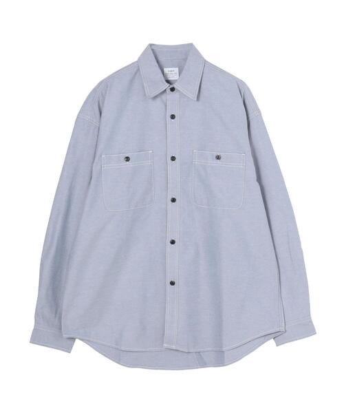 coen（コーエン）の「シャンブレーワークシャツ（シャツ/ブラウス・メンズ・ネイビー/グレー・L/XL/M/S）」の15枚目の写真