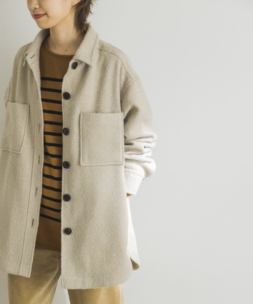 URBAN RESEARCH（アーバンリサーチ）の「ブークレCPOジャコット（その他アウター・レディース・モカ/ミント/オフホワイト・FREE）」の12枚目の写真