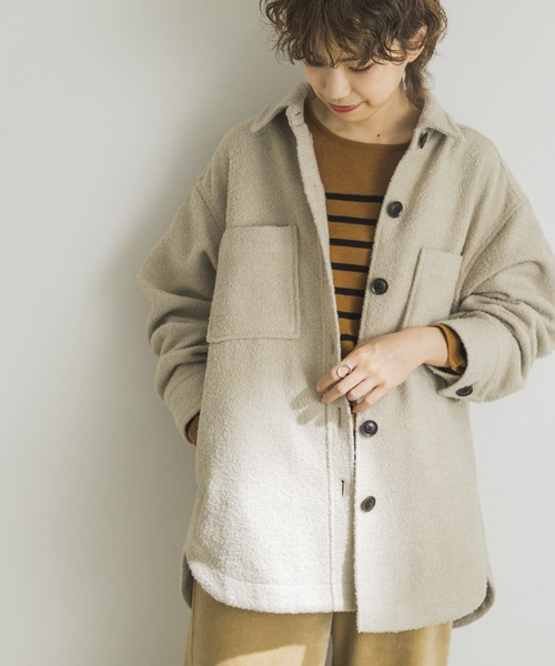 URBAN RESEARCH（アーバンリサーチ）の「ブークレCPOジャコット（その他アウター・レディース・モカ/ミント/オフホワイト・FREE）」の14枚目の写真