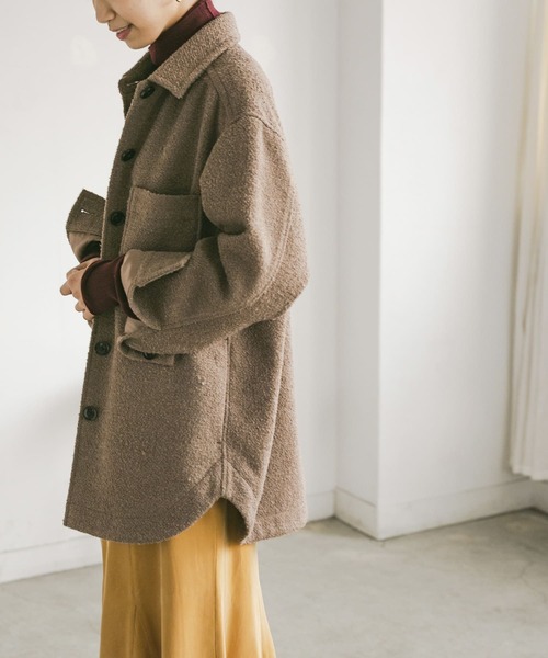 URBAN RESEARCH（アーバンリサーチ）の「ブークレCPOジャコット（その他アウター・レディース・モカ/ミント/オフホワイト・FREE）」の20枚目の写真