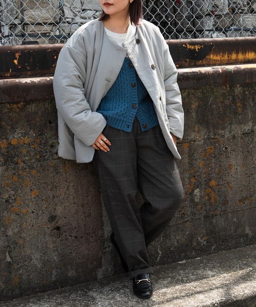 kutir（クティール）の「２WAY中綿オーバーブルゾン（ブルゾン・レディース・ブラック/グレー・FREE）」の13枚目の写真
