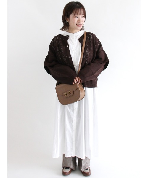 ehka sopo（エヘカソポ）の「ビットラウンドショルダーバッグ（ショルダーバッグ・レディース・ブラウン/ベージュ/ブラック・ﾌﾘ-）」の4枚目の写真