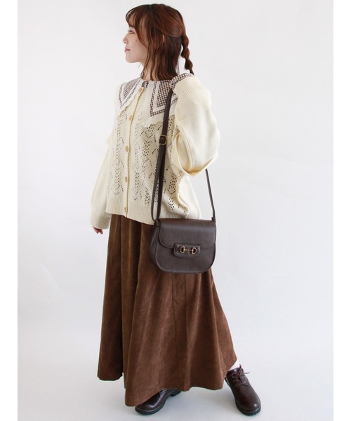 ehka sopo（エヘカソポ）の「ビットラウンドショルダーバッグ（ショルダーバッグ・レディース・ブラウン/ベージュ/ブラック・ﾌﾘ-）」の6枚目の写真