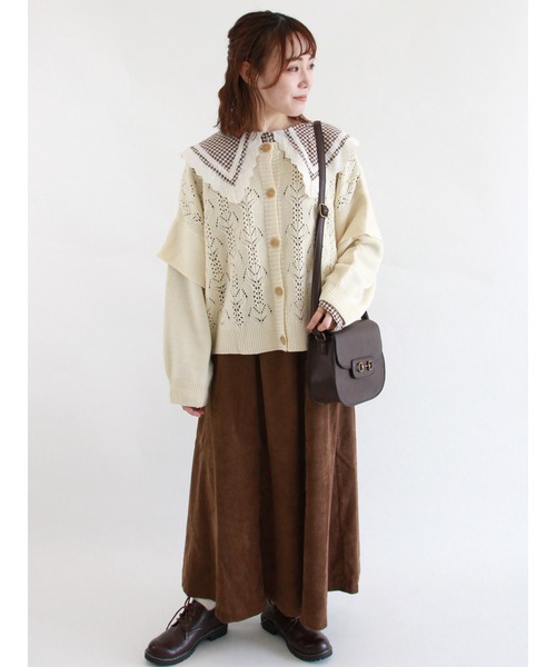 ehka sopo（エヘカソポ）の「ビットラウンドショルダーバッグ（ショルダーバッグ・レディース・ブラウン/ベージュ/ブラック・ﾌﾘ-）」の5枚目の写真