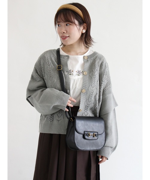 ehka sopo（エヘカソポ）の「ビットラウンドショルダーバッグ（ショルダーバッグ・レディース・ブラウン/ベージュ/ブラック・ﾌﾘ-）」の8枚目の写真