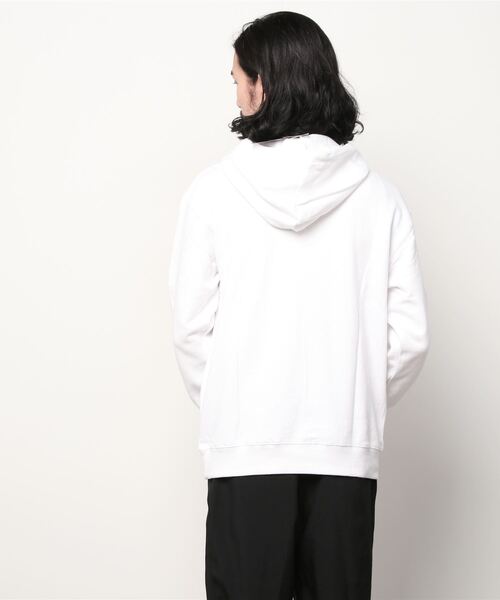 Dickies(ディッキーズ)の「Dickies ディッキーズ ワンポイントロゴワッペン ハーフジップ スウェット プルオーバーパーカー(パーカー・メンズ・ホワイト/ブルー/ベージュ/ブラック/グリーン・XL/M/L)」の7枚目の写真
