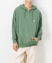 Dickies ディッキーズ ワンポイントロゴワッペン ハーフジップ スウェット プルオーバーパーカー