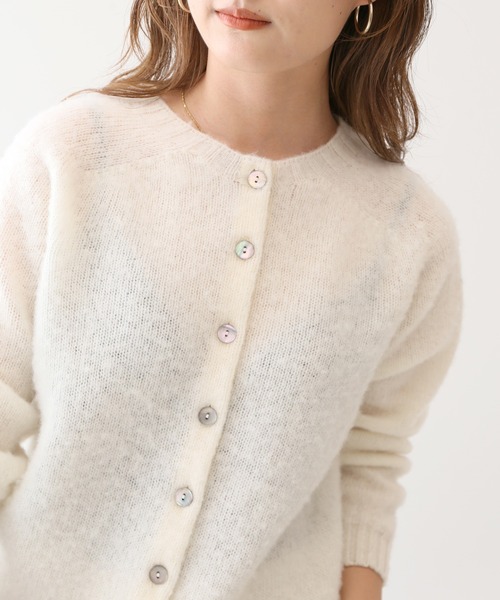 美品♡︎SLOBE IENA アイランドタイドshaggyニット セール】【ISLAND TIDES/アイランドタイド】SHAGGY CREW カーディガン