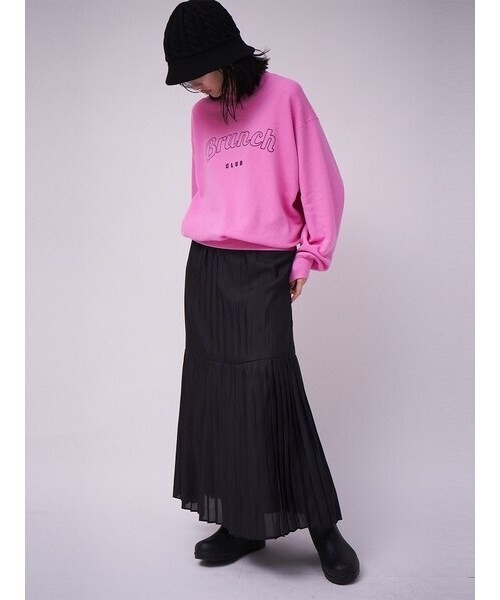 SNIDEL(スナイデル)の「ORGANICSロゴスウェット(スウェット・レディース・ピンク/アイボリー/グリーン・FREE)」の7枚目の写真