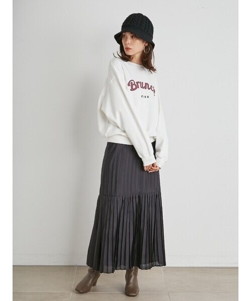 SNIDEL(スナイデル)の「ORGANICSロゴスウェット(スウェット・レディース・ピンク/アイボリー/グリーン・FREE)」の18枚目の写真