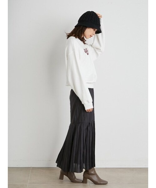 SNIDEL(スナイデル)の「ORGANICSロゴスウェット(スウェット・レディース・ピンク/アイボリー/グリーン・FREE)」の19枚目の写真