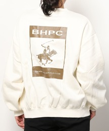 BEVERLY HILLS POLO CLUB ビバリーヒルズポロクラブ 裏起毛バックプリントビッグスウェットトレーナー