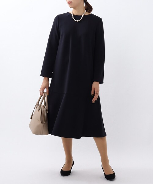 L 切替フレアワンピース 洗える Web限定