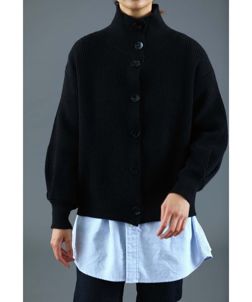 Sara Cake ハイネックボタンオーバーサイズカーディガン