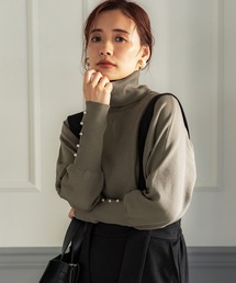 袖パールドルマンスリーブニットトップス