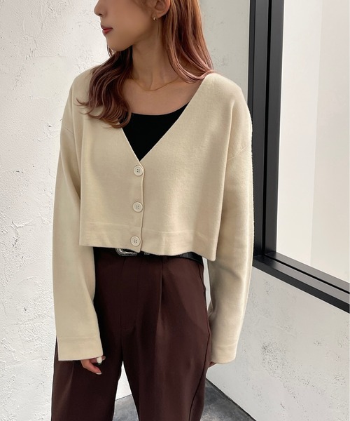 FORSOMEONE 短丈 カーディガン バルキーショートカーディガン | ベーセーストック(B.C STOCK