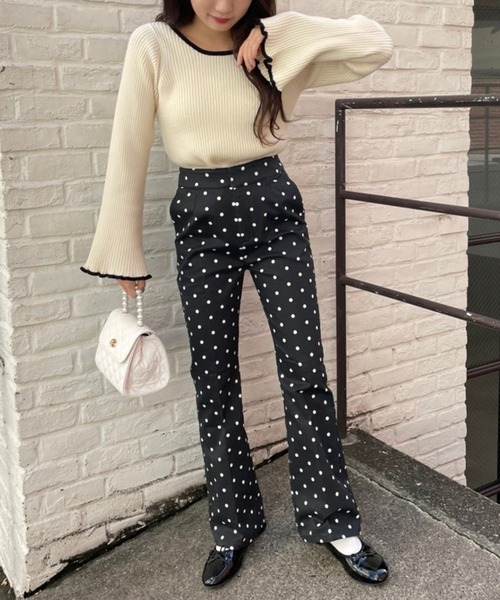 one after another NICE CLAUP(ワンアフターアナザーナイスクラップ)の「美脚効果抜群!レースアップストレッチパンツ(デニムパンツ・レディース・ブラック/ピンク/ネイビー/オフホワイト・SMALL/MEDIUM)」の11枚目の写真