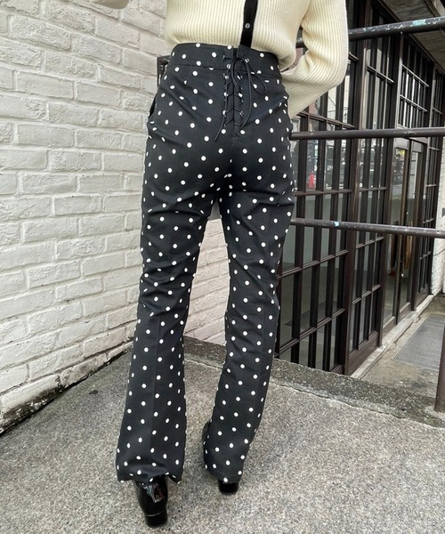 one after another NICE CLAUP(ワンアフターアナザーナイスクラップ)の「美脚効果抜群!レースアップストレッチパンツ(デニムパンツ・レディース・ブラック/ピンク/ネイビー/オフホワイト・SMALL/MEDIUM)」の21枚目の写真