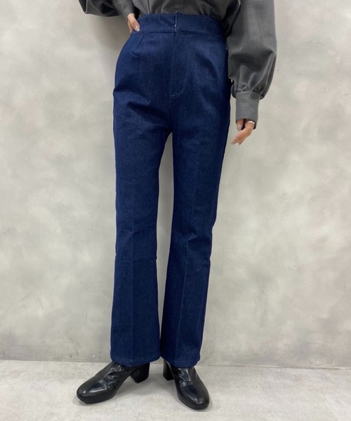 one after another NICE CLAUP(ワンアフターアナザーナイスクラップ)の「美脚効果抜群!レースアップストレッチパンツ(デニムパンツ・レディース・ブラック/ピンク/ネイビー/オフホワイト・SMALL/MEDIUM)」の13枚目の写真