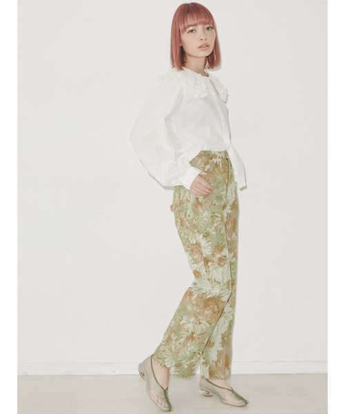 merry jenny（メリージェニー）の「フリルカラーパフスリーブブラウス（シャツ/ブラウス・レディース・オフホワイト/ブラック・FREE）」の9枚目の写真