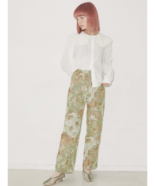 merry jenny（メリージェニー）の「フリルカラーパフスリーブブラウス（シャツ/ブラウス・レディース・オフホワイト/ブラック・FREE）」の11枚目の写真