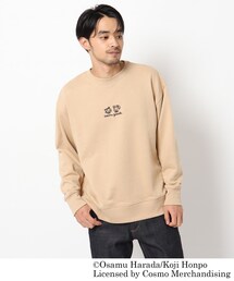 ◆OSAMU GOODS/オサムグッズ コラボ フロント刺繍 裏毛クルーネック