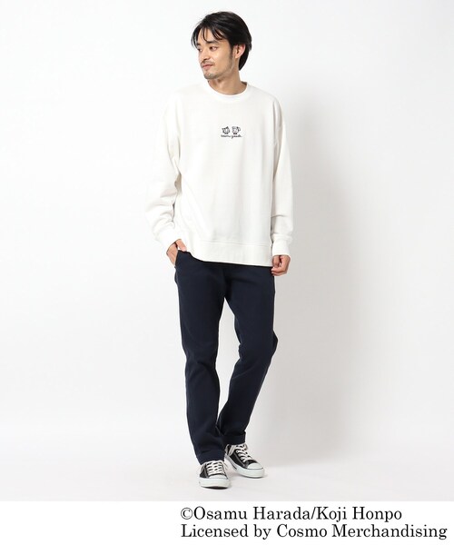 OSAMU GOODS(オサムグッズ)の「◆OSAMU GOODS/オサムグッズ コラボ フロント刺繍 裏毛クルーネック(スウェット・メンズ・ベージュ/グレー/アイボリー・04/03/02)」の14枚目の写真