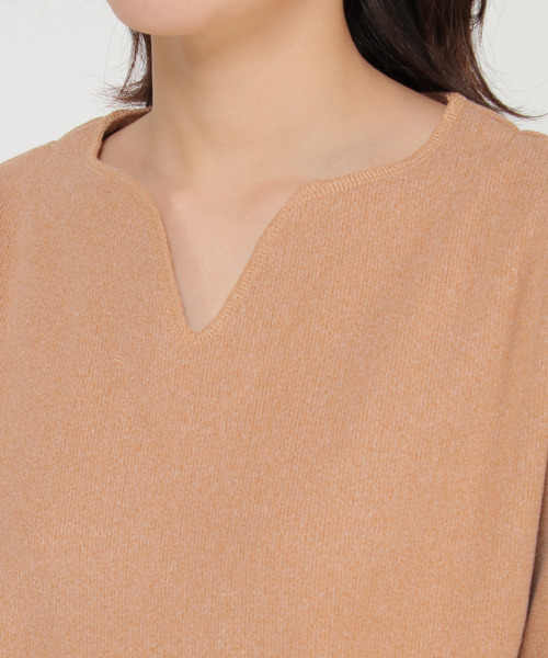 LBC(エルビーシー)の「【ZOZO限定】キーネックサカリバプルオーバー(Tシャツ/カットソー・レディース・グレー/オレンジ・M/L)」の3枚目の写真