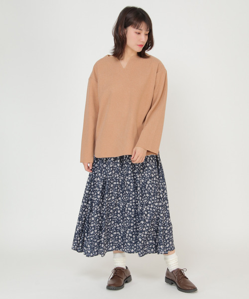 LBC(エルビーシー)の「【ZOZO限定】キーネックサカリバプルオーバー(Tシャツ/カットソー・レディース・グレー/オレンジ・M/L)」の6枚目の写真