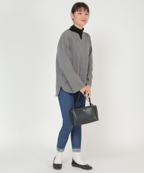 LBC(エルビーシー)の「【ZOZO限定】キーネックサカリバプルオーバー(Tシャツ/カットソー・レディース・グレー/オレンジ・M/L)」の8枚目の写真