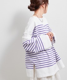 CIAOPANIC TYPY | パネルボーダーカラー刺繍Tee(Tシャツ/カットソー)