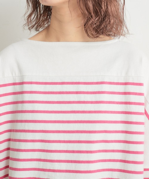 CIAOPANIC TYPY（チャオパニックティピー）の「パネルボーダーカラー刺繍Tee（Tシャツ/カットソー・レディース・ブラック/パープル/ピンク/ブルー/グリーン・ONE SIZE）」の14枚目の写真