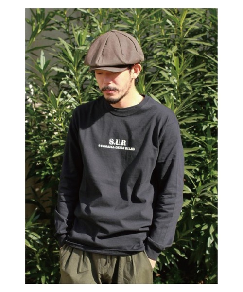 SURREAL(シュルリアル)の「【S.U.R/エスユーアール】S-GREEN L/S T-SHIRT(Tシャツ/カットソー・メンズ・ホワイト/モスグリーン・MEDIUM/LARGE)」の6枚目の写真
