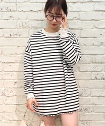 one after another NICE CLAUP | ゆるっとメローボーダートップス(Tシャツ/カットソー)