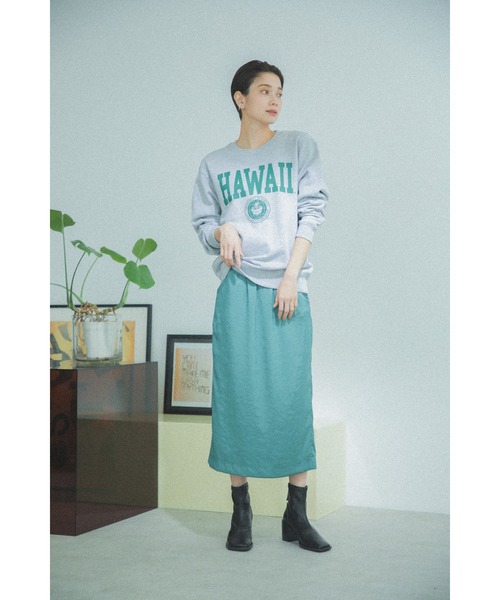 GOOD ROCK SPEED(グッドロックスピード)の「(GOOD ROCK SPEED)別注カレッジスエット(スウェット・レディース・グレー/グリーン・FREE)」の5枚目の写真