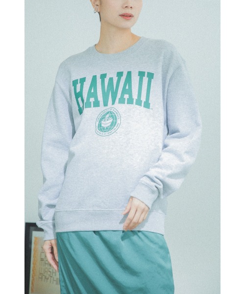 GOOD ROCK SPEED(グッドロックスピード)の「(GOOD ROCK SPEED)別注カレッジスエット(スウェット・レディース・グレー/グリーン・FREE)」の7枚目の写真